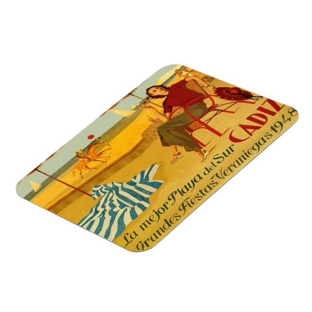 Magnet des Kühlschranks Bekanntgabe Vintage Cadiz (Linke Seite)