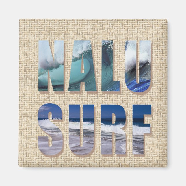 Magnet des mots de l'île de Nalu-Surf (Devant)