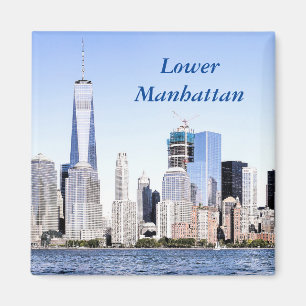 Magnet d'esquisse couleur Lower Manhattan