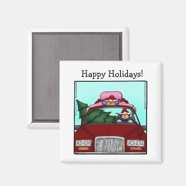 Magnet d'Humour de Noël de l'étouffement drôle (Recto/Verso)