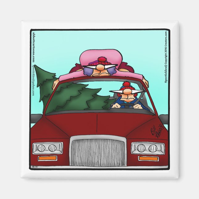 Magnet d'Humour de Noël de l'étouffement drôle (Devant)