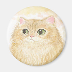 Magnet d'illustration de chat persan