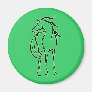 Magnet d'illustration de cheval