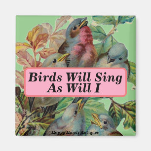 Magnet d'oiseaux victoriens