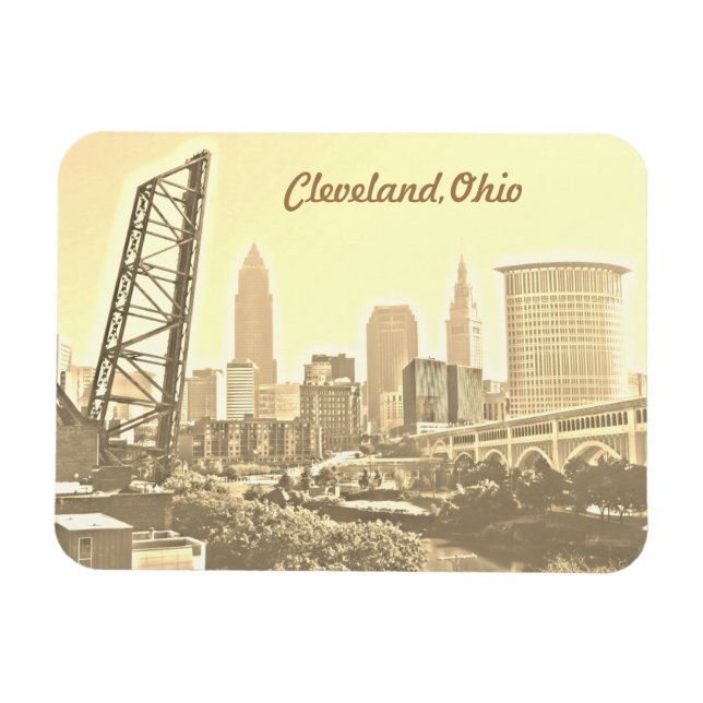 Magnet d'or de Cleveland Morning (Horizontal)