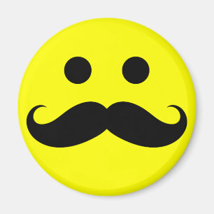 Magnet drôle de visage de moustache