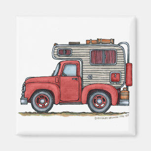 Magnet du campeur rv de camion pick-up