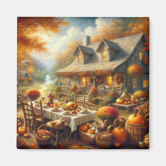 Magnet du dîner de Thanksgiving (Devant)