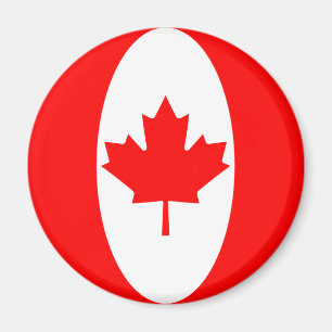 Magnet du drapeau canadien Fisheye