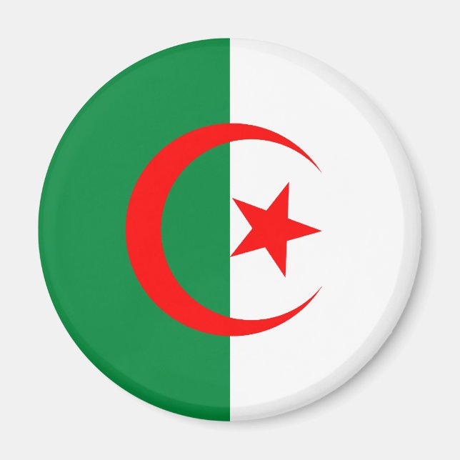 Magnet du drapeau de l'Algérie (Devant)