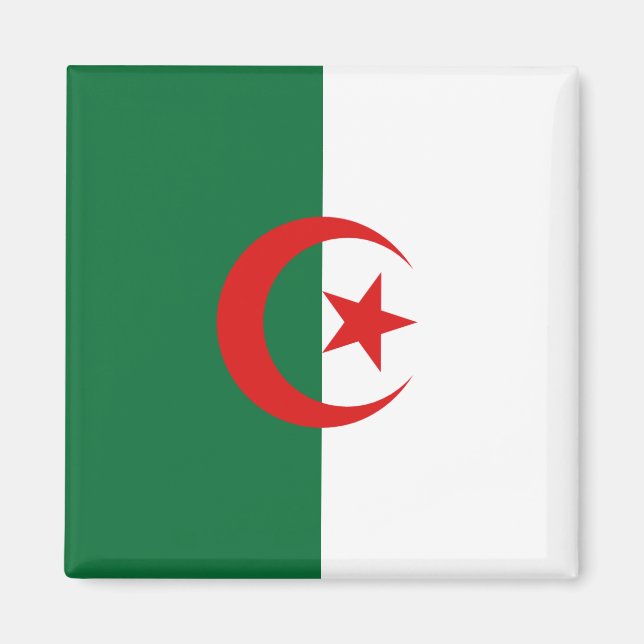 Magnet du drapeau de l'Algérie (Devant)