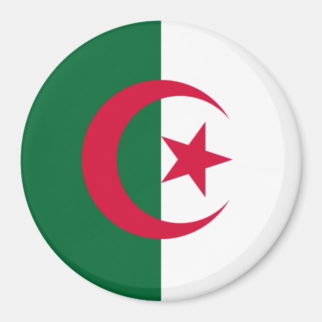 Magnet du drapeau de l'Algérie (Devant)