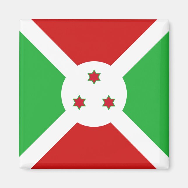Magnet du drapeau du Burundi (Devant)