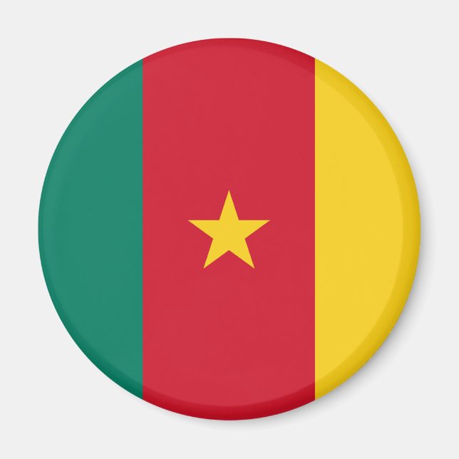 Magnet du drapeau du Cameroun (Devant)