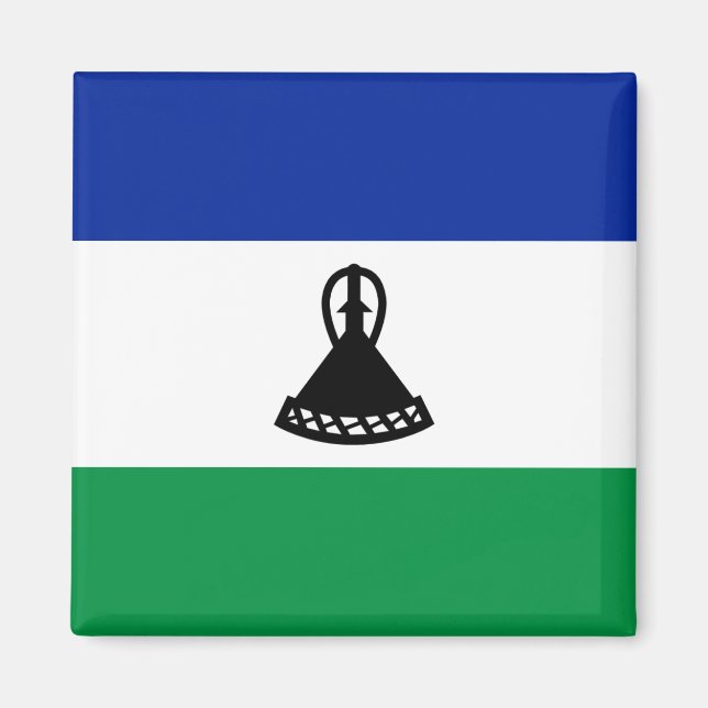 Magnet du drapeau du Lesotho (Devant)