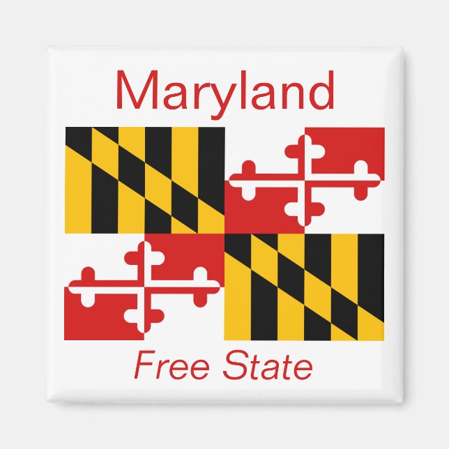 Magnet du drapeau du Maryland (Devant)