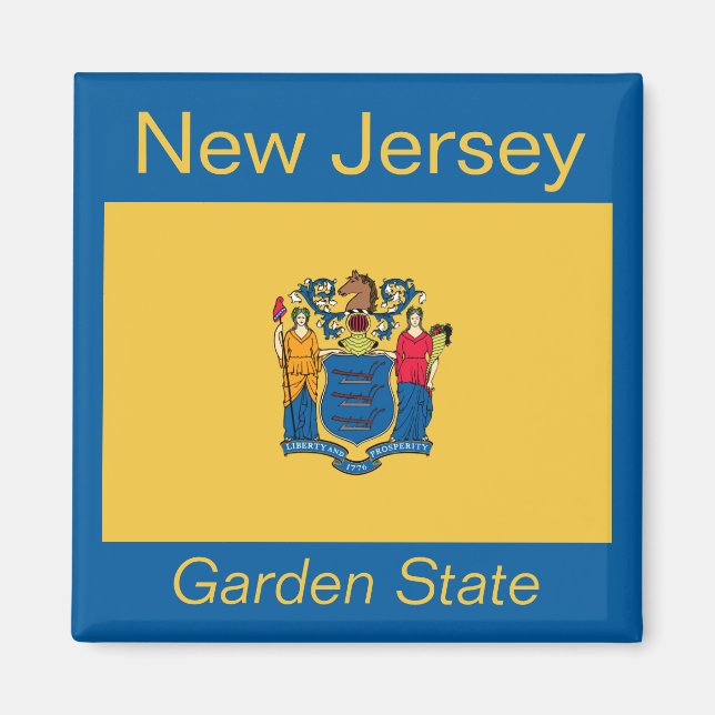 Magnet du drapeau du New Jersey (Devant)