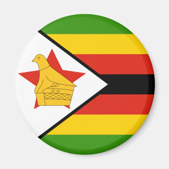 Magnet du drapeau du Zimbabwe (Devant)