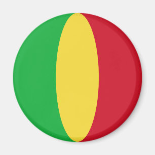 Magnet du drapeau Fisheye du Mali