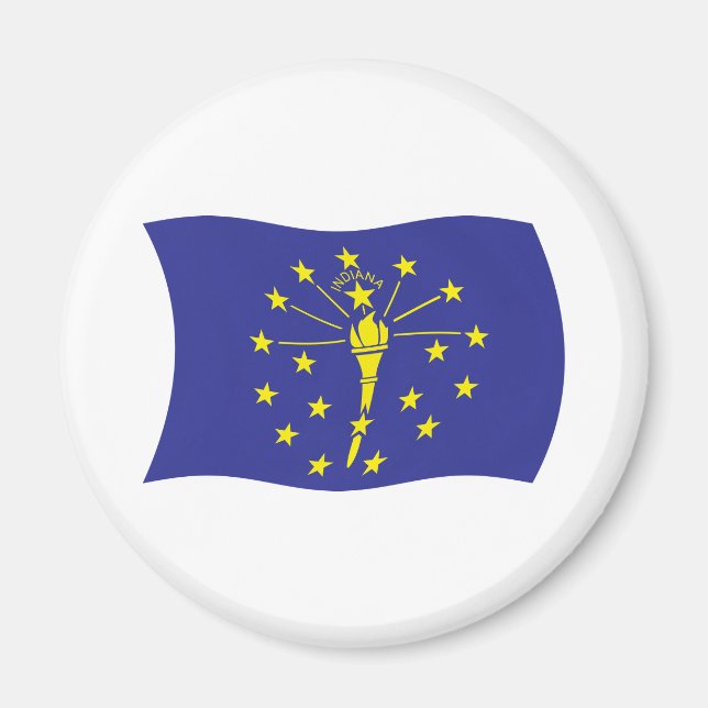 Magnet du drapeau Indiana (Devant)