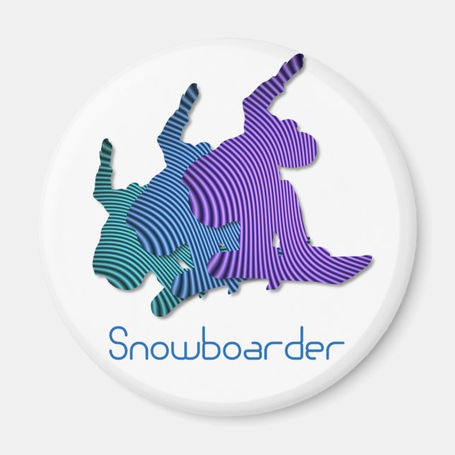 Magnet du logo du snowboard (Devant)