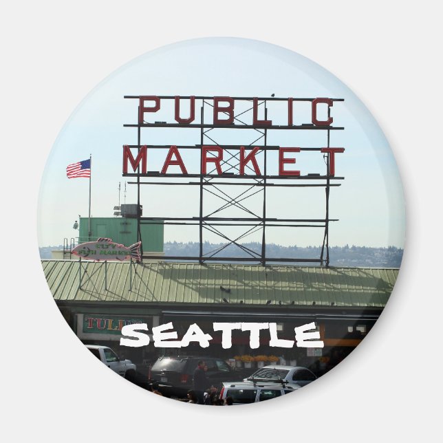 Magnet du marché de Seattle (Devant)