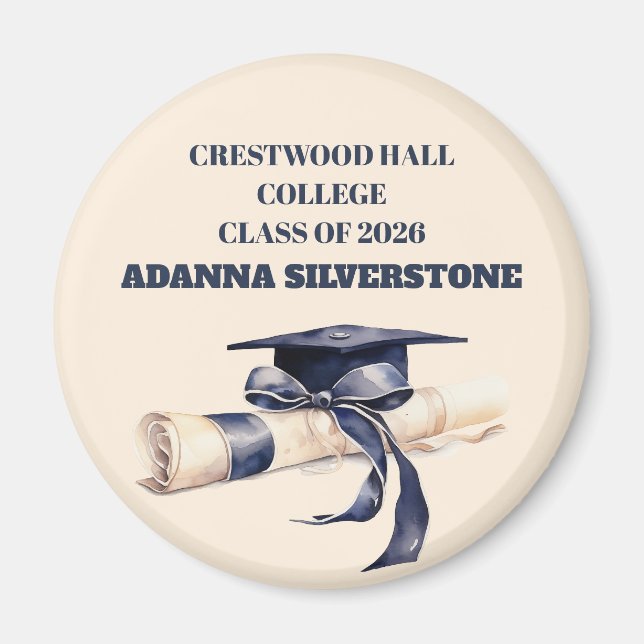 Magnet-Editable Graduation Keepsake Magnet (Devant)