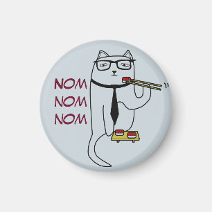 Magnet einer niedlichen Katze in einer Krawatte