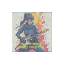 Personnalisé Ninja Girl Guitarist Art Inspiration