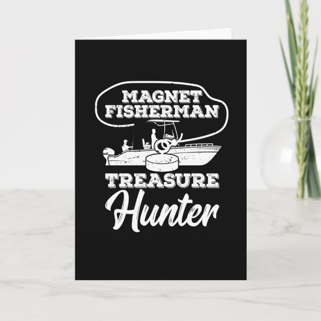 Magnet Fisherman Angeln Schatzsuche Karte (Vorderseite)