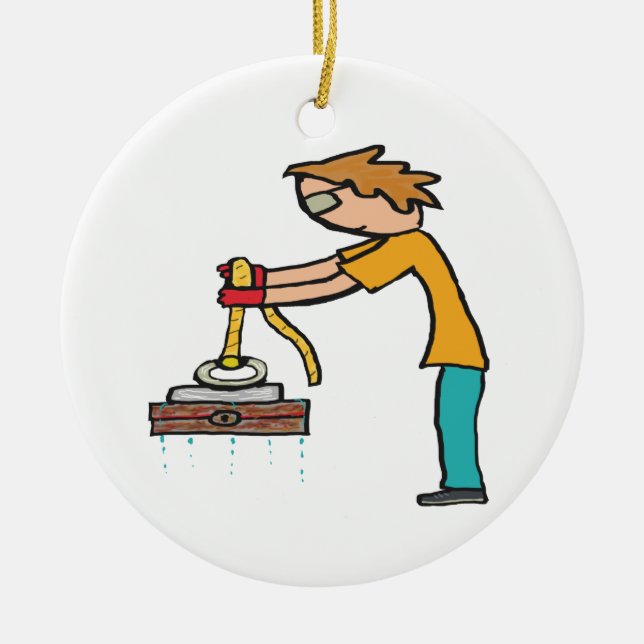 Magnet Fishing Keramik Ornament (Vorne)