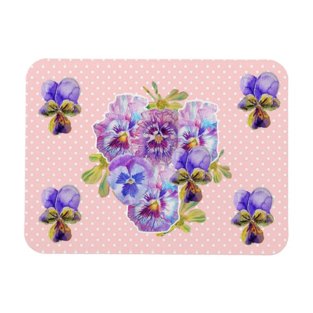 Magnet Fleur de Pâquerette Rose Chic Démodé (Horizontal)