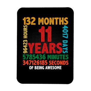 Magnet Flexible 11 Year of Being Awesome 11e Birthday