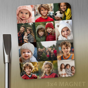 Magnet Flexible 12 Collage de photos - Photos uniquement carrées r