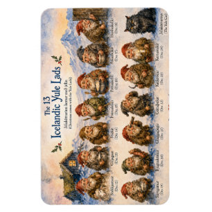 Magnet Flexible 13 lutins islandais de Noël en Islande