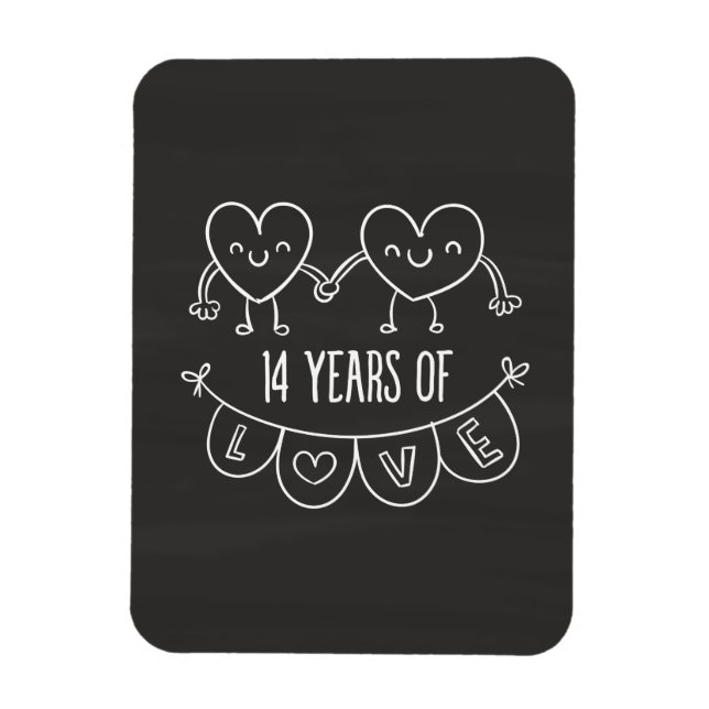 Magnet Flexible 14e Anniversary Poison de Chalk Hearts (Vertical)