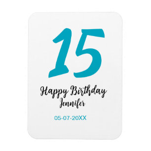 Magnet Flexible 15e anniversaire quiencenera ajouter date année te