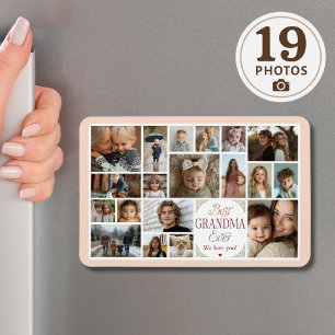 Magnet Flexible 19 Photo Collage Meilleure grand-mère jamais