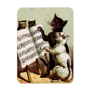 Magnet Flexible 19e C. Chats chanteurs