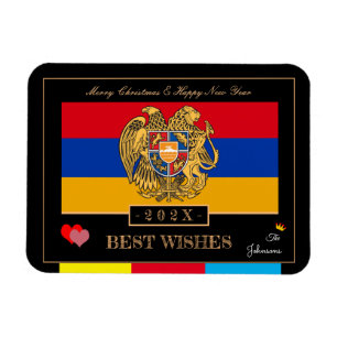 Magnet Flexible 2027 Drapeau arménien & Bonne année, Arménie