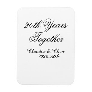 Magnet Flexible 20 ans ensemble anniversaire nom date année sim