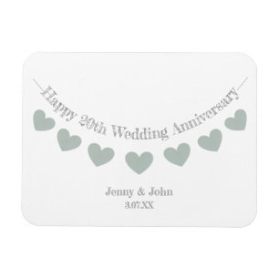 Magnet Flexible 20e anniversaire de mariage de chine bunting cadea