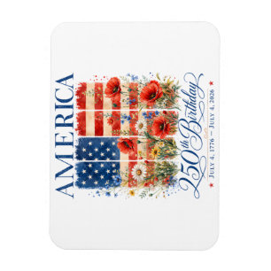 Magnet Flexible 250e anniversaire USA Femmes 4 juillet Amérique 25