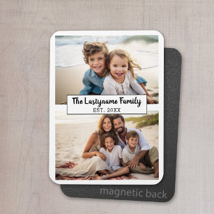 Magnet Flexible 2 Collage photo Nom de famille CAN EDIT COULEUR