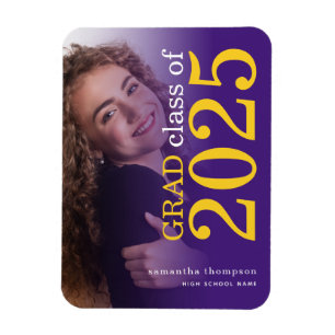 Magnet Flexible 2 photo Yellow Purple 2023 Faire-part d'études