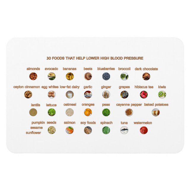 Magnet Flexible 30 Les aliments aident à réduire l'hypertension ar (Horizontal)