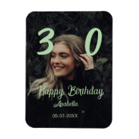 30e anniversaire ajouter nom date année vert paste