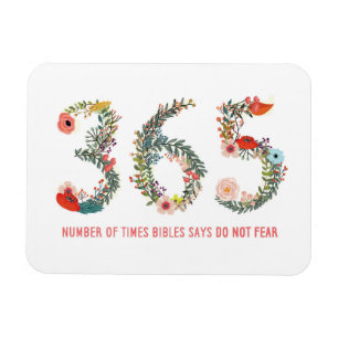 Magnet Flexible 365 Fois, Ne Craignez Pas, Poster D'Art Floral