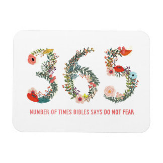 Magnet Flexible 365 Fois, Ne Craignez Pas, Poster D'Art Floral