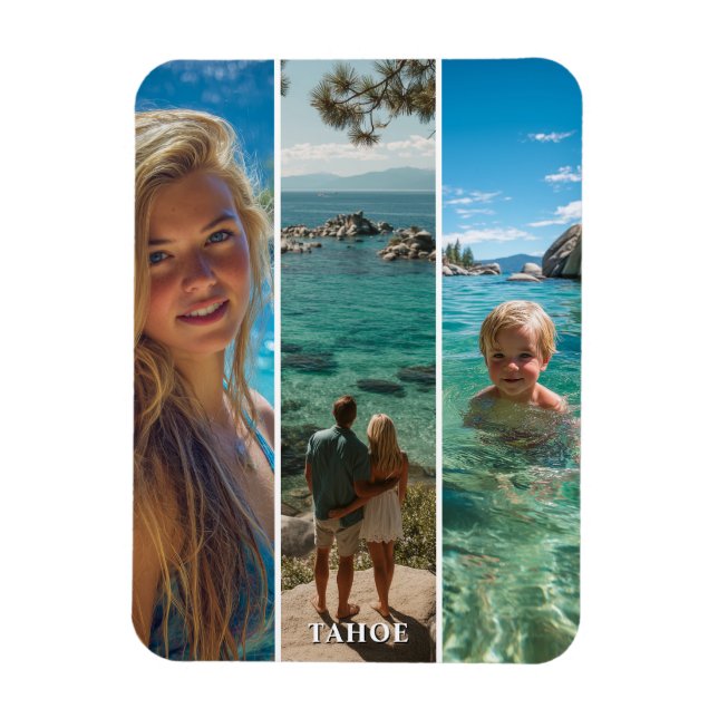 Magnet Flexible 3 Bandes Verticales Longues Photo Boho (Vertical)